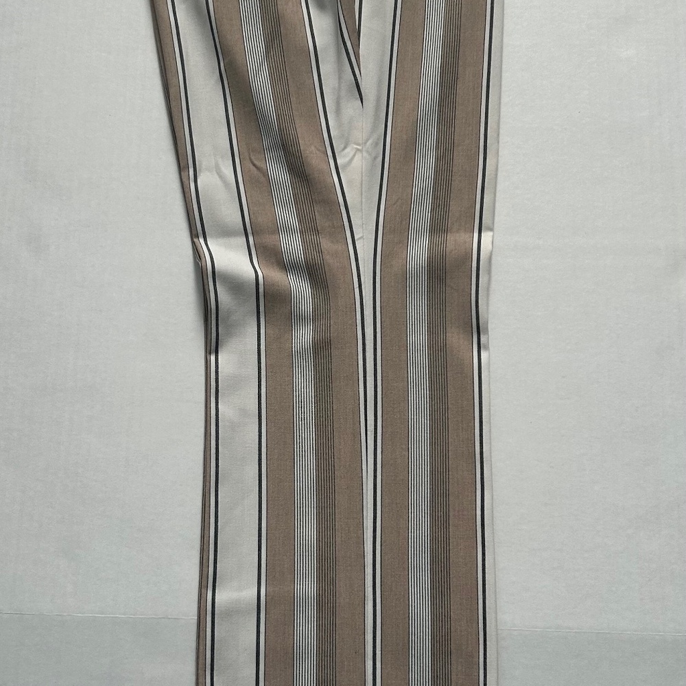 Seventh Avenue women’s pants, vertical stripes of tan, black and white